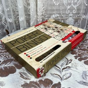 60s Vintage Transogram Poker Bingo 1963 Card Board Game